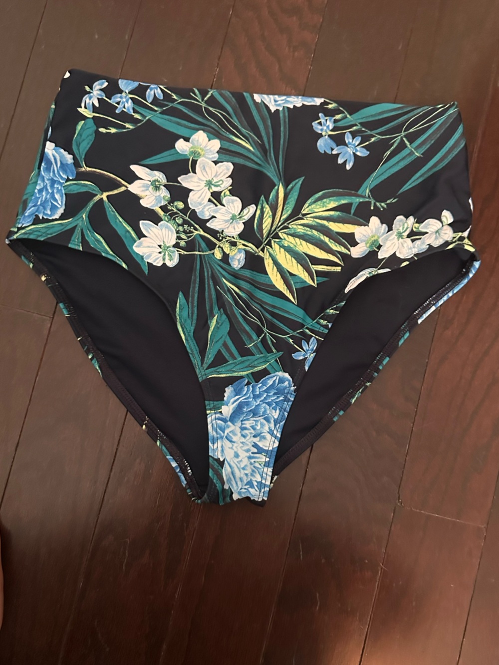 Old Navy Swim Bottom with Blue & Teal Floral Print